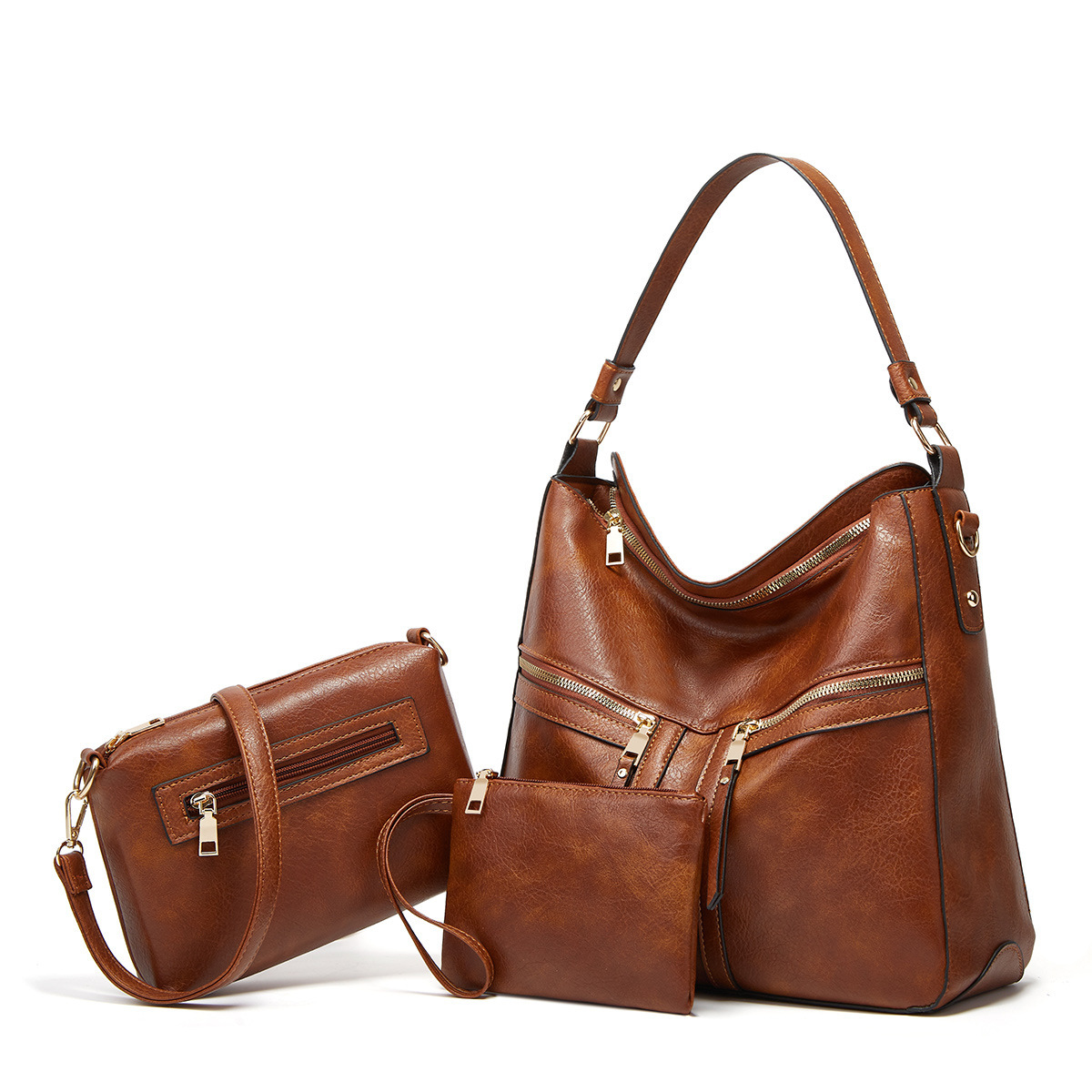 Cross-border hot girl bag, 2024, new European-American flexible leather, big-volume tot-packed tot-packed toddler.