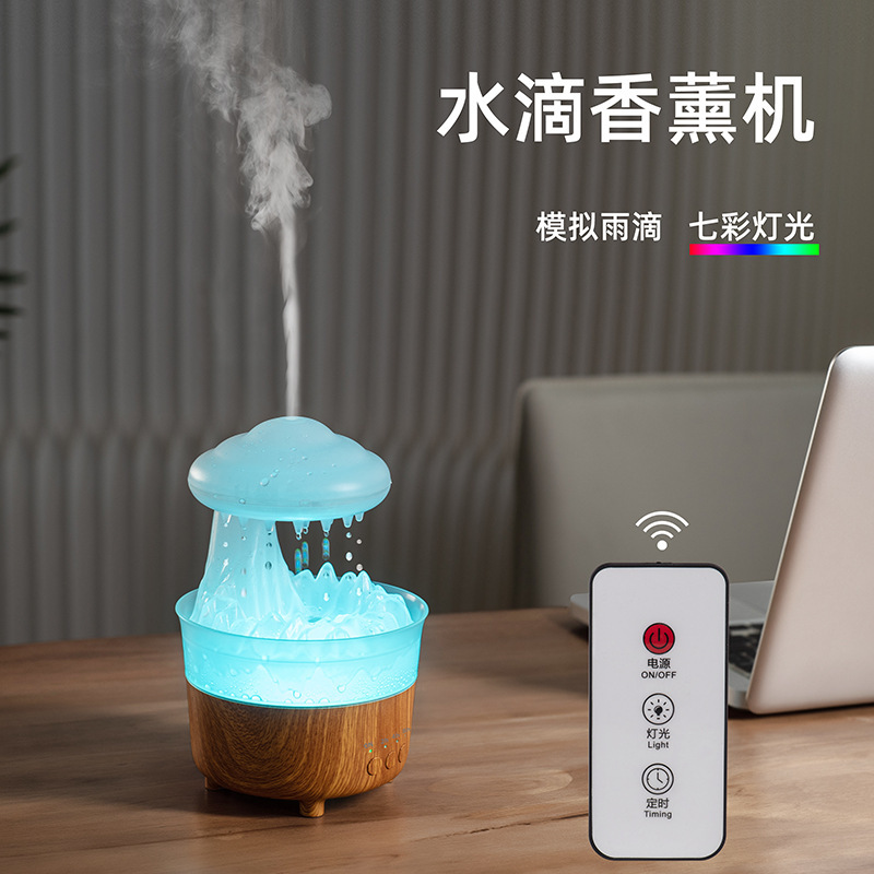 Máy hút nước tự động với đèn pha với đèn pha 7 màu trong phòng ngủ màn hình.