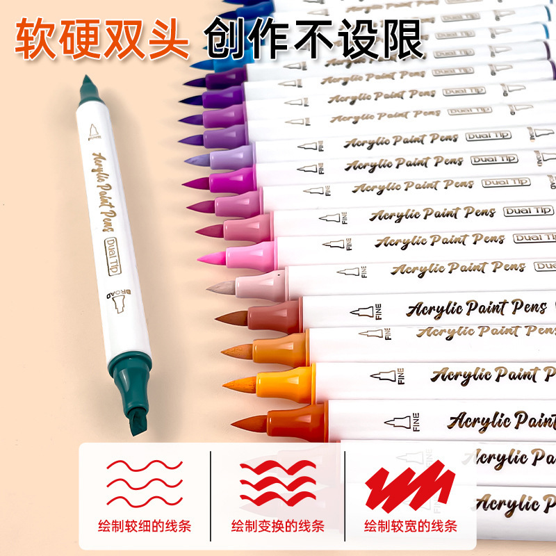 SFAIH dual head acetolemac pens for non-toxic water paint painting students