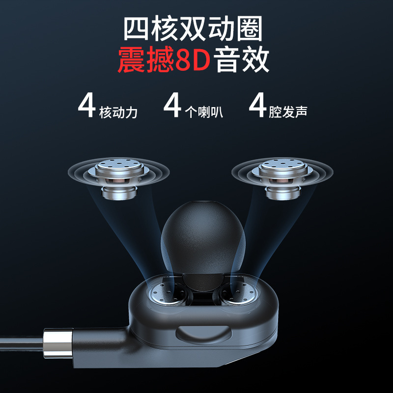 Tai nghe thể thao điện thoại 4 điện thoại, 2 cửa, 2 bánh răng xanh, 5.0 bộ cắm.