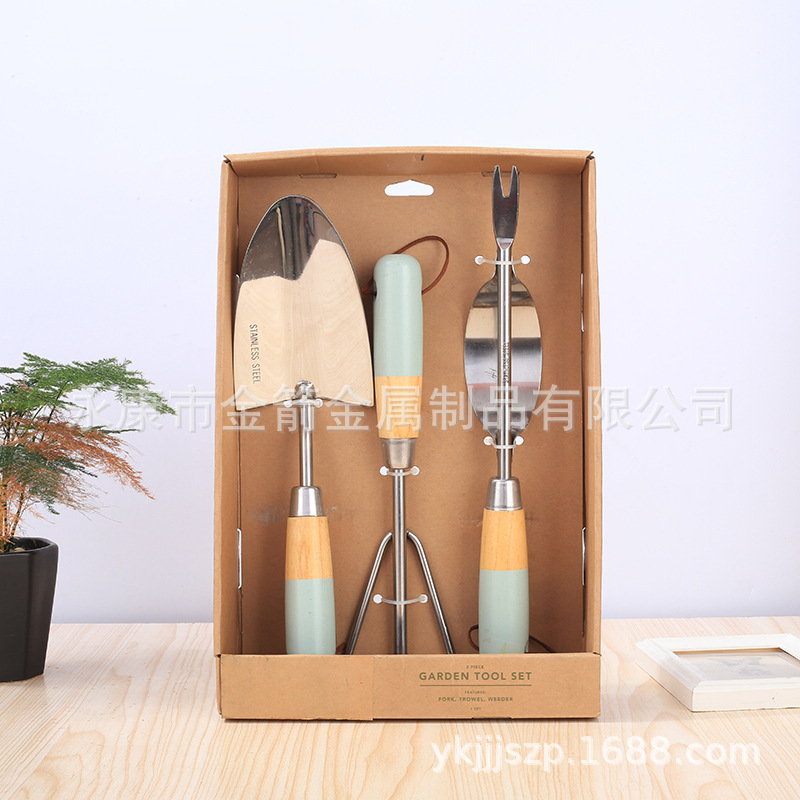 Tuỳ chỉnh xử lý gỗ với thép không rỉ thiết lập với in đất bên ngoài nhà in công cụ soạn thảo với nhà buôn bán vườn công cụ