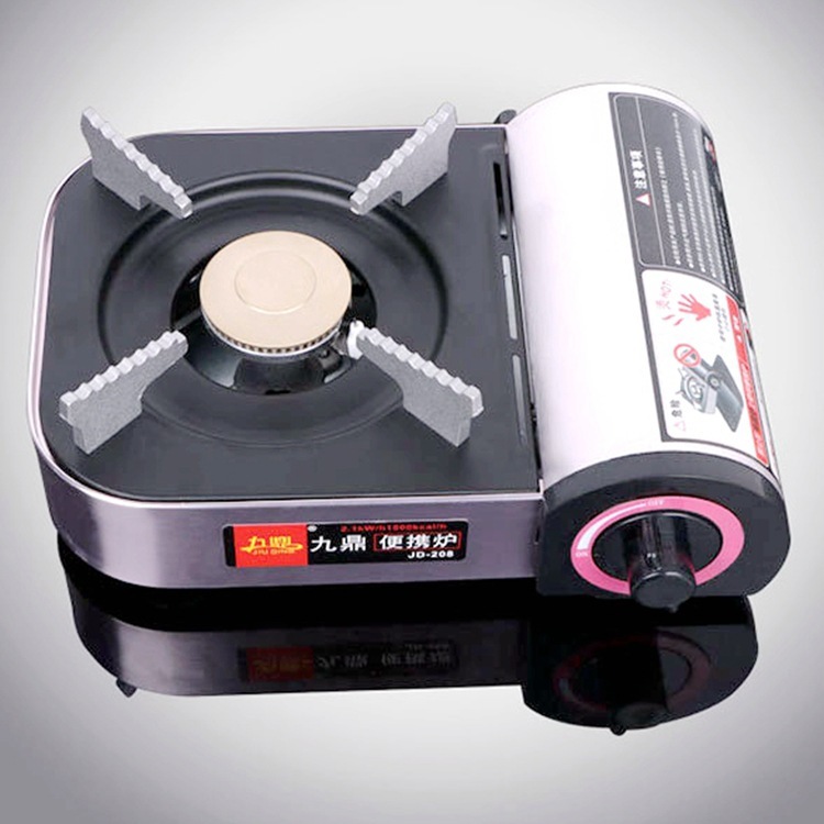 A portable gas stove, gas stove, outdoor camper.