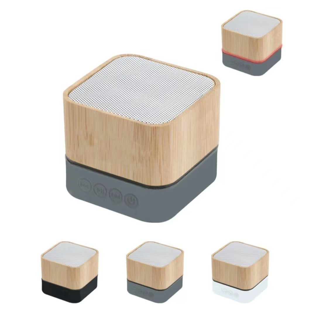 Hộp âm thanh màu xanh tre là bộ âm thanh gỗ, nhỏ, kết nối radio, đầu vào âm thanh/ cắm