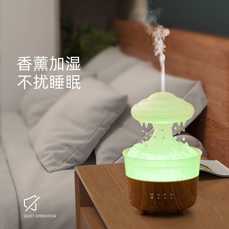 Máy hút nước tự động với đèn pha với đèn pha 7 màu trong phòng ngủ màn hình.