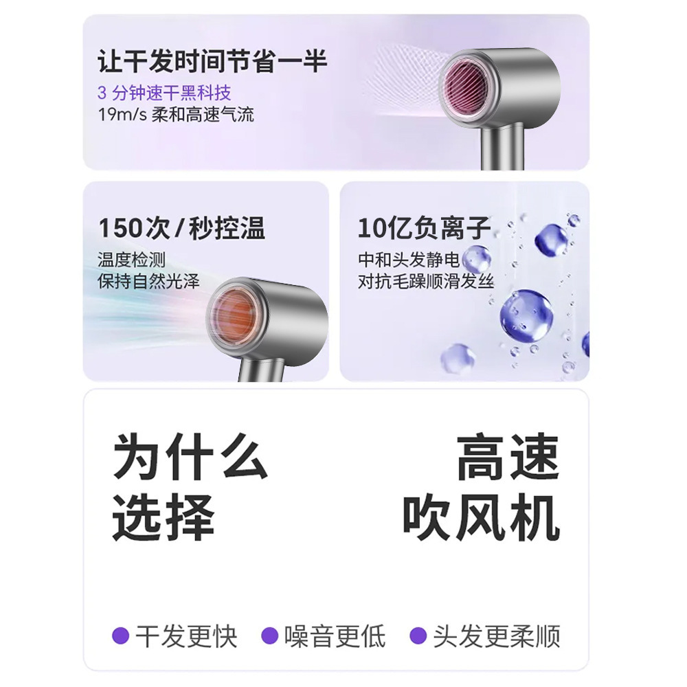 The new high power lamp, the ion-high-speed blower, the high-speed heating house, the electric blowout salon.