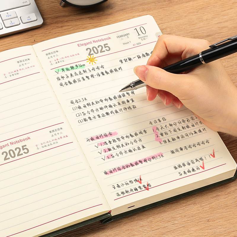 Kế hoạch làm việc cho sách hướng dẫn hiệu quả ngày ngày 365 trong năm 2025, Sổ tay kinh doanh Dather Year