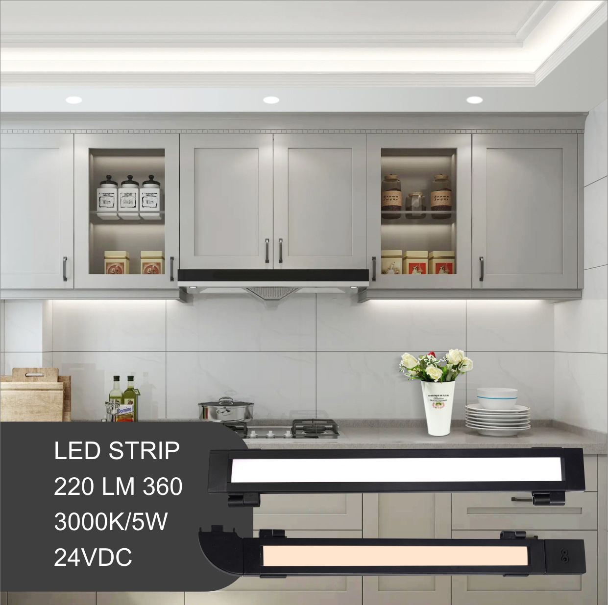 Super-tight cabinet smart-sensor LED bed-side-sensitization lights.