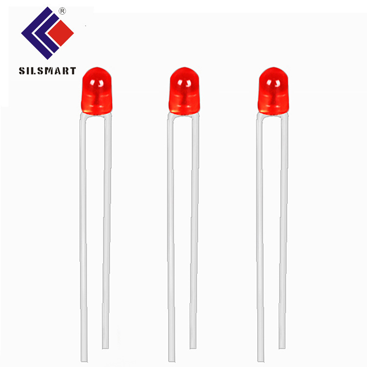 High-quality direct-injection f3 round long feet non-polar red-haired red light, high-lighted led diode 3mm