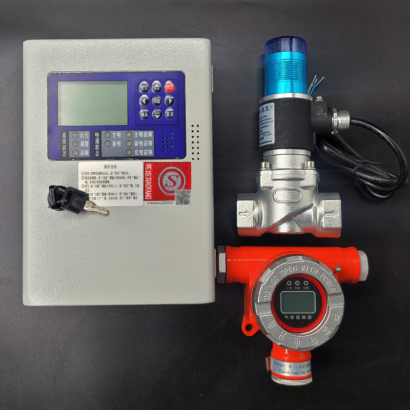 定製工業級商業用途可燃氣體探測器燃氣報警器天然氣液化氣電磁閥