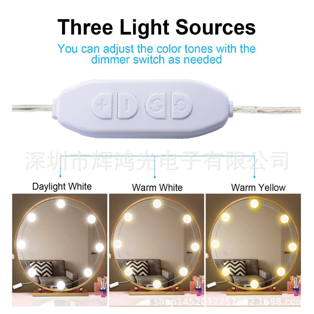 The new 5V mirror headlights, ted Hollywood, USB mirror light bulbs, make-up mirror patches, combo table light strings.