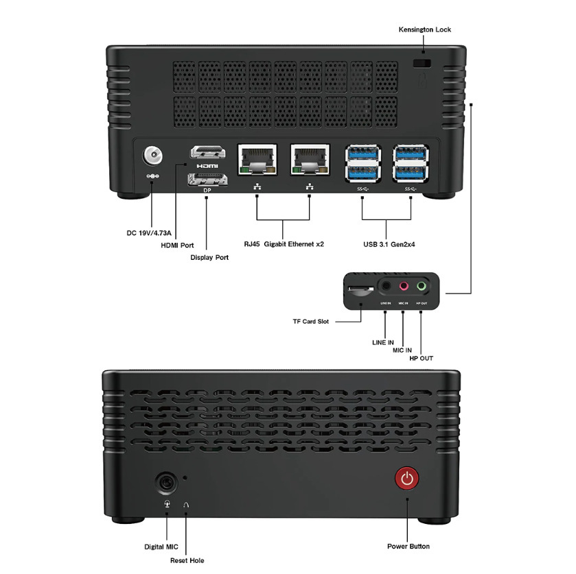 廠家直銷MINISFORUM X500 AMD銳龍7 5700G 迷你小主機微型電腦
