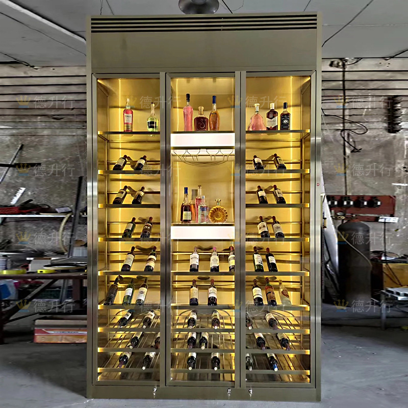 Customize various champagne and titanium cabinets.