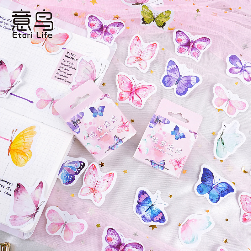 Chim, nhãn dán, tưởng tượng, sổ tay sáng tạo dễ thương, hải cẩu nước ngoài, 46 mục.