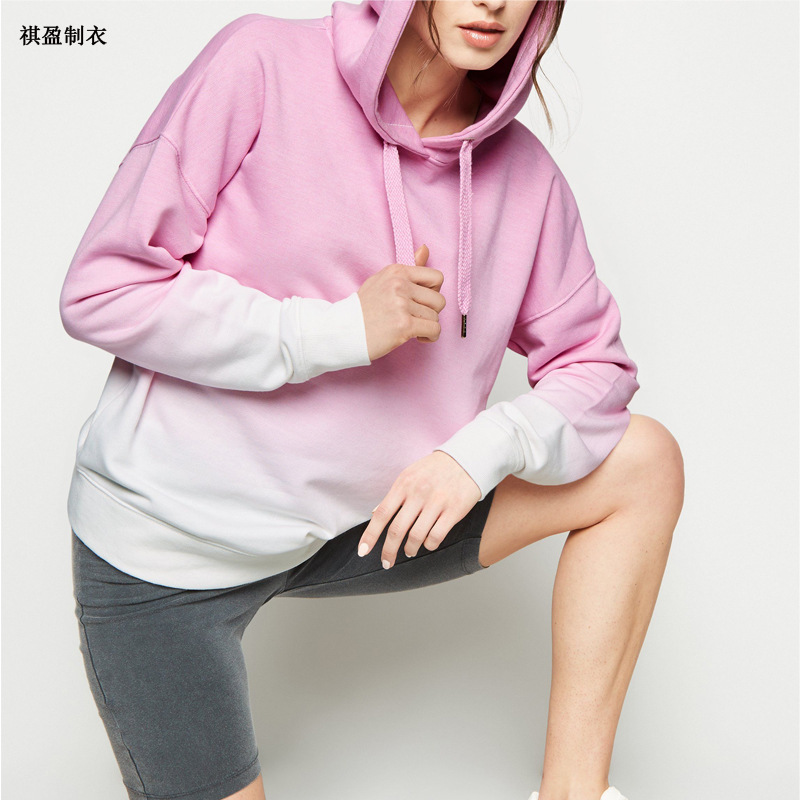 Foreign-trade factories customize European-American-American long-sleeved long-sleeve hoodie and a loose sports blouse