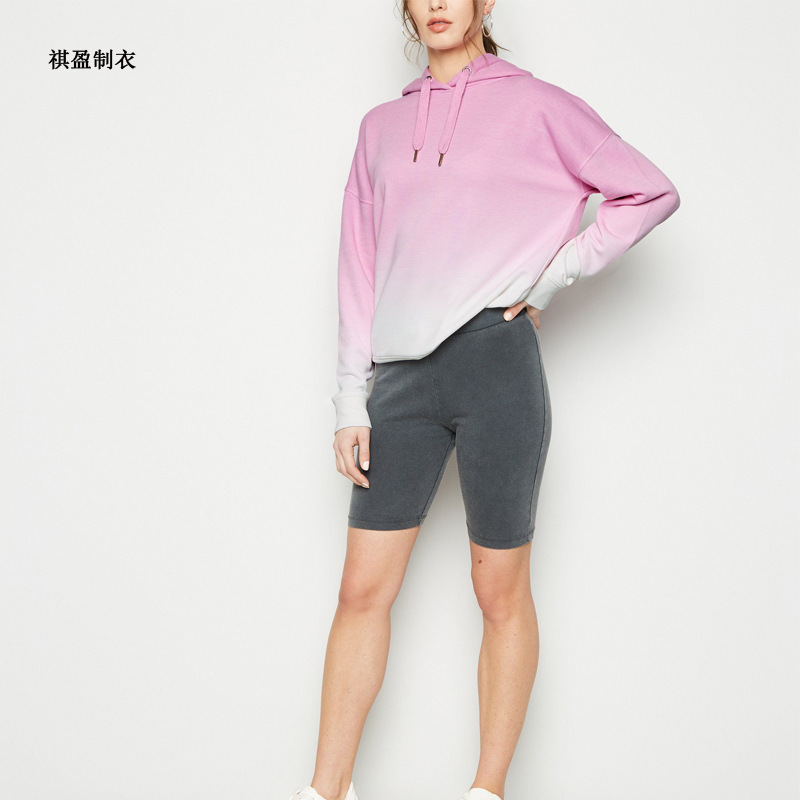 Foreign-trade factories customize European-American-American long-sleeved long-sleeve hoodie and a loose sports blouse