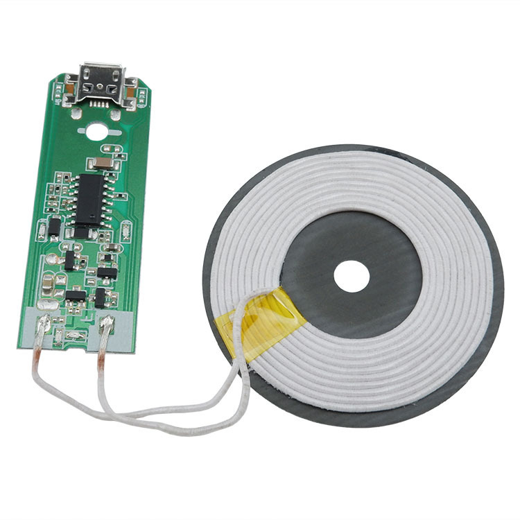 Customize the development of a 3-wire cycle of mobile phone wireless charge module, PCBA Program 15-watt vehicle-mounted wireless charge ring module