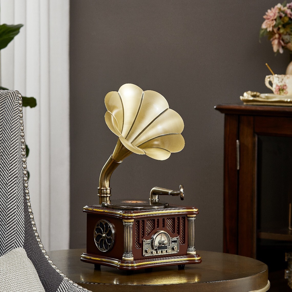 Peramonesbella, fill in two CDs, retrospect high-end mini phonograph, bluetooth.