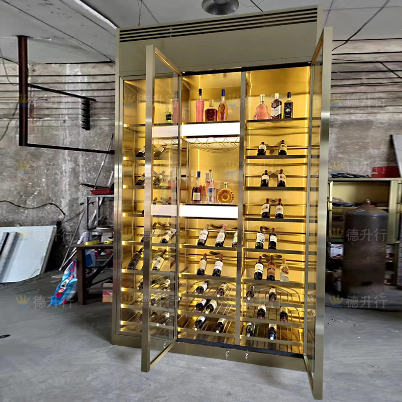 Customize various champagne and titanium cabinets.