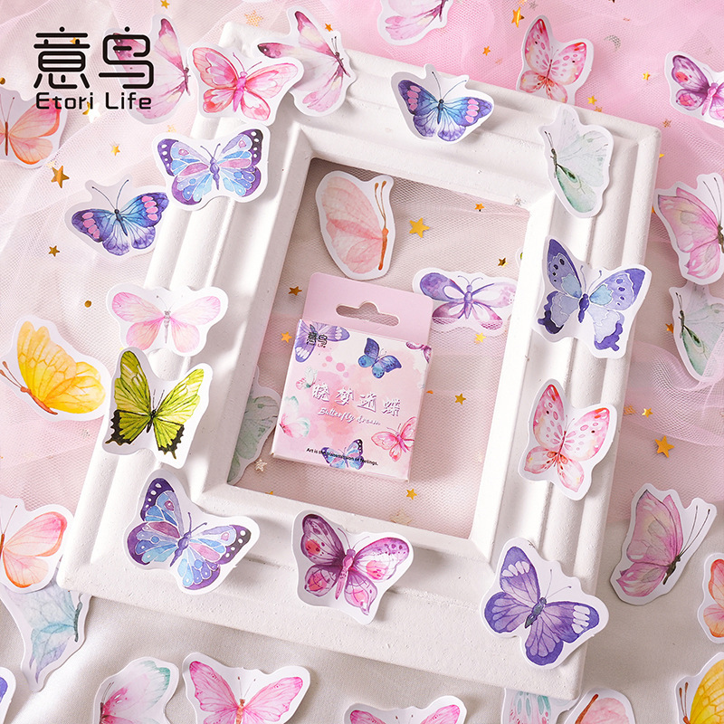 Chim, nhãn dán, tưởng tượng, sổ tay sáng tạo dễ thương, hải cẩu nước ngoài, 46 mục.