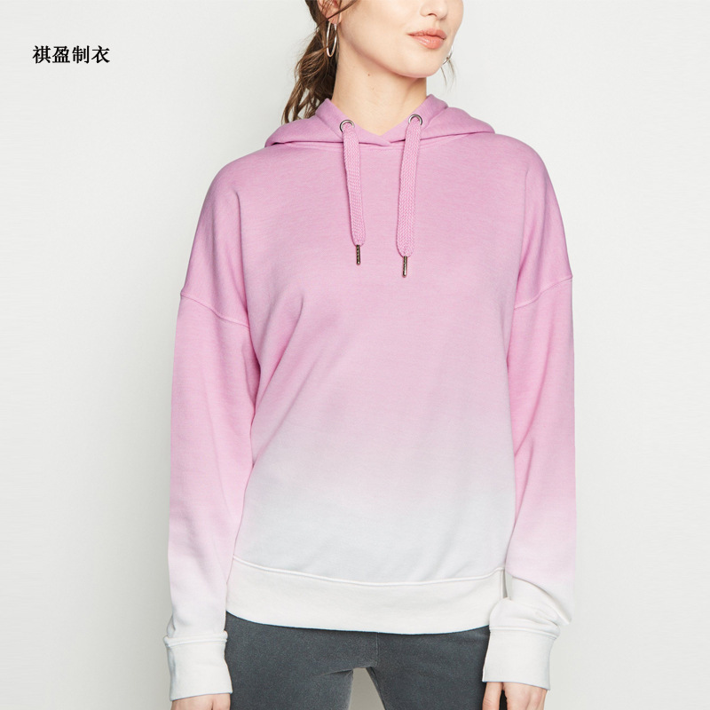 Foreign-trade factories customize European-American-American long-sleeved long-sleeve hoodie and a loose sports blouse