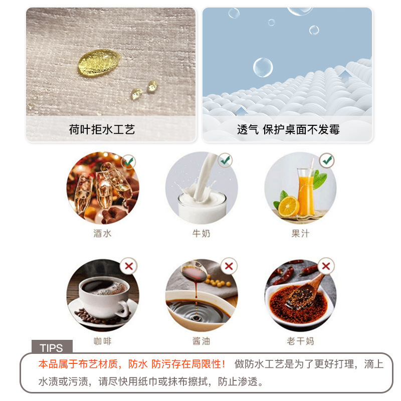 Ins-fresh-fruit tablecloth free of waterproof, oil-proof, Nordic family table and tea distribution