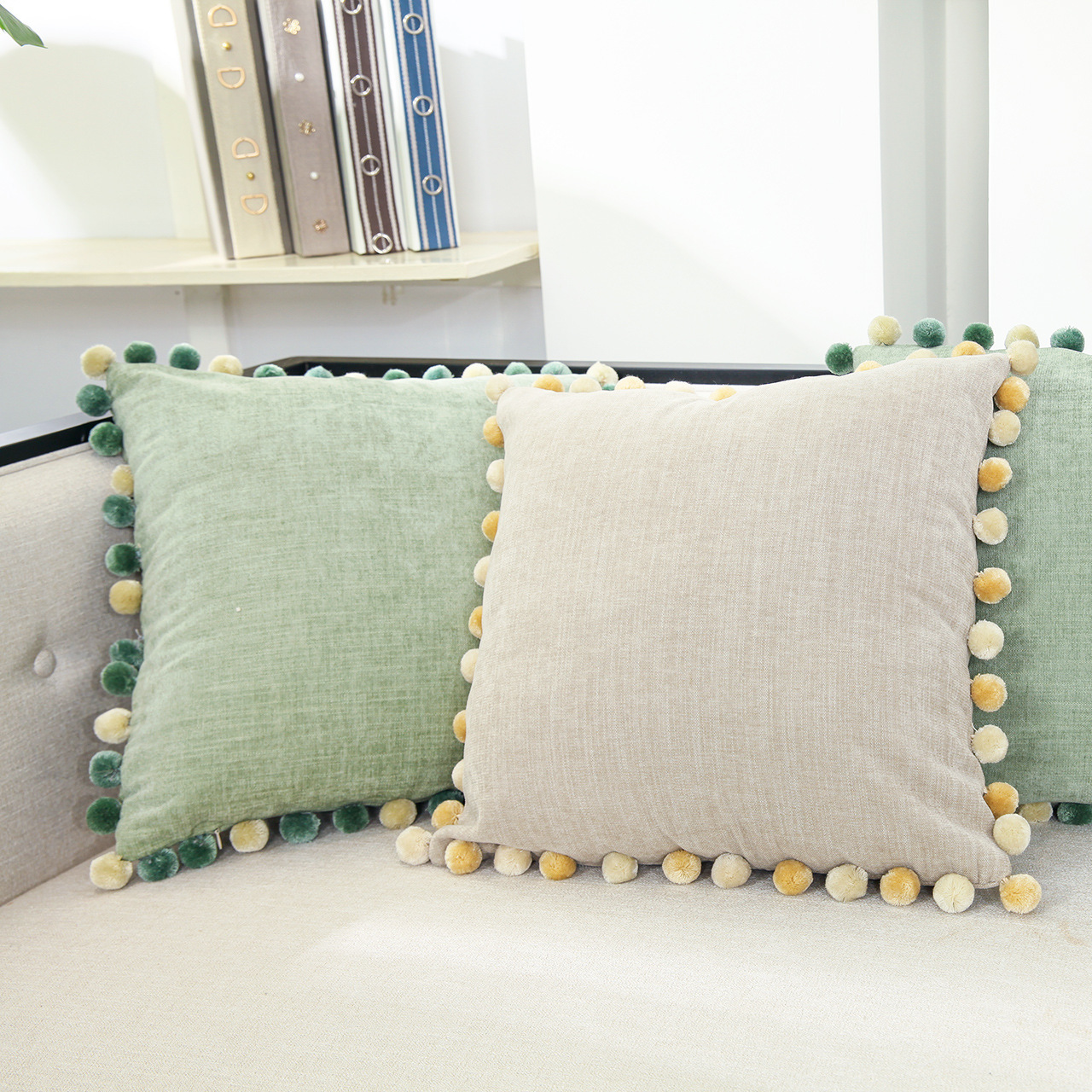 Cross-border wholesale ins, modern and simple ball-side with a twirl-coloured sofa twirl.
