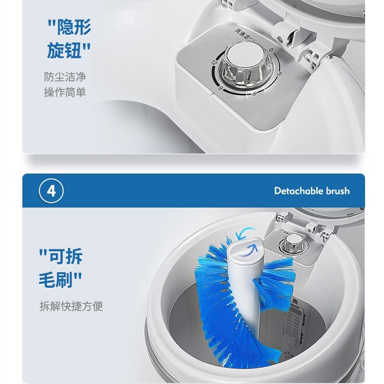 Thợ gội đầu nhà máy sử dụng một máy giặt giày nhỏ tự lắp ráp