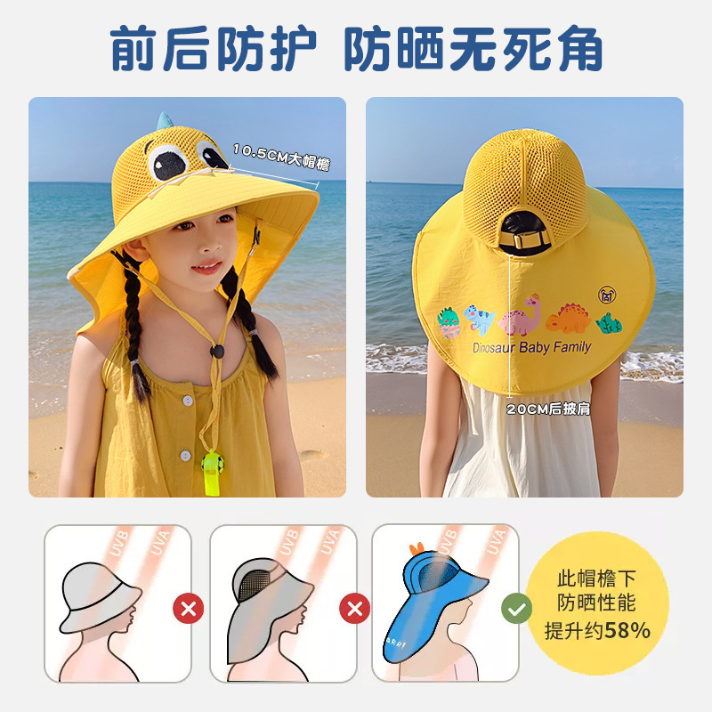 Children sunscreened beach suncap boys summer hats for girls with cool hats