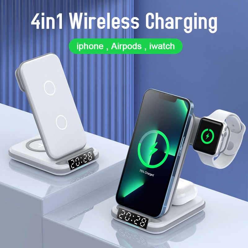 Một bộ nạp điện với một cái đồng hồ.