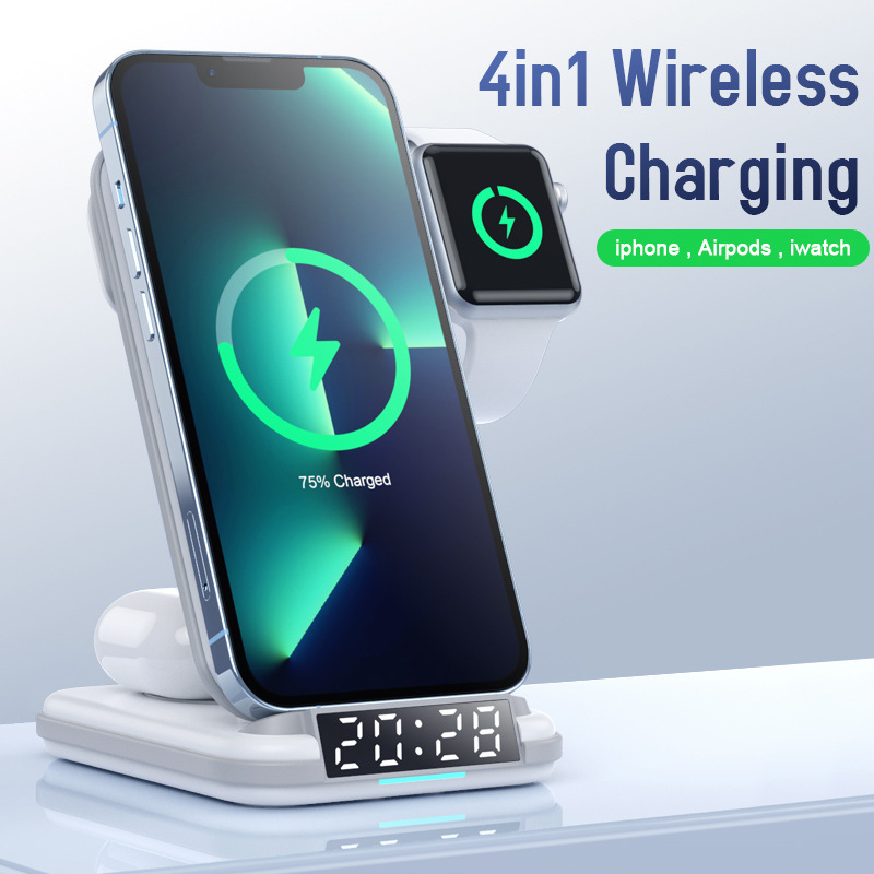 Một bộ nạp điện với một cái đồng hồ.