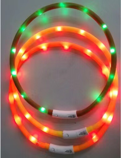 LED luminous collar, PVC collar, usb charging dog night optics, pet luminous collars against loss.