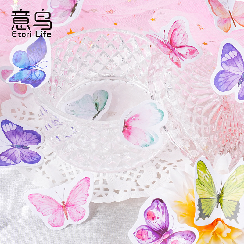 Chim, nhãn dán, tưởng tượng, sổ tay sáng tạo dễ thương, hải cẩu nước ngoài, 46 mục.