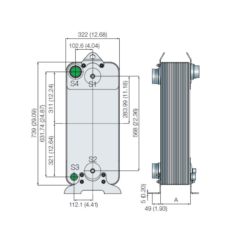 阿法拉伐钎焊板式换热器空调制冷冷水机 热泵冷凝蒸发器AC500系列