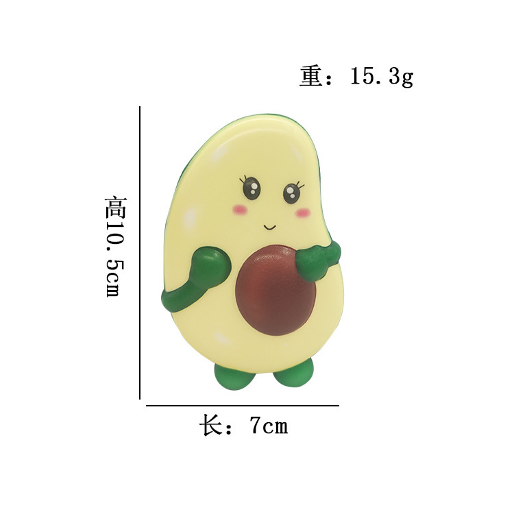 squishy新品彩印牛油果书帖 仿真慢回弹牛油果电脑贴 厂家直销