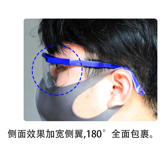 Multi-functional, closed saliva, sand-proof, mist-protected eyeglasses riding transparent glasses