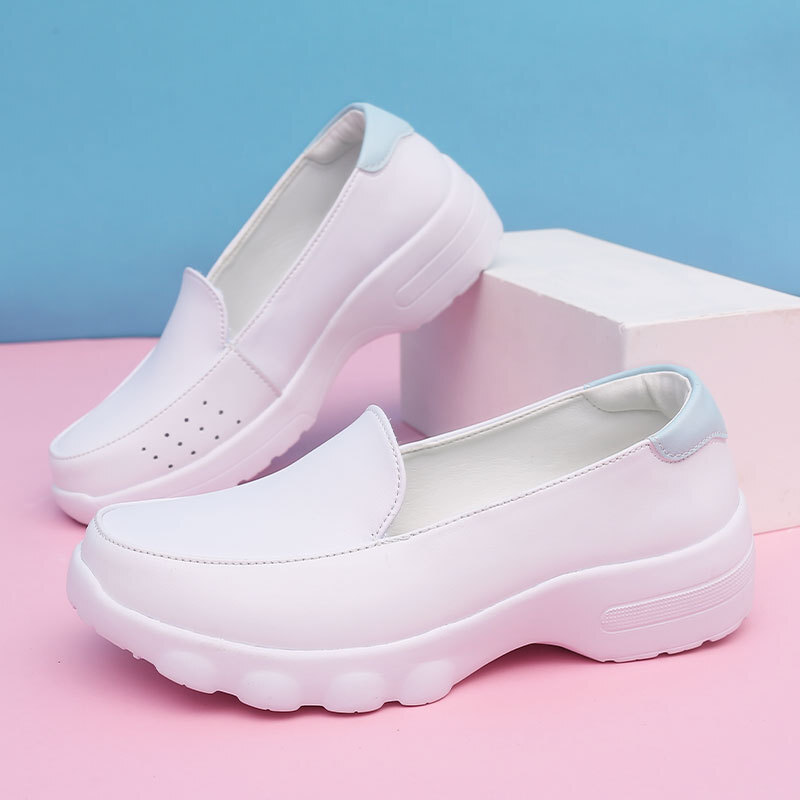 Nurses' shoes are soft and cozy, squeaky-proof, smelt-proof air slopes and foot-free white shoes.