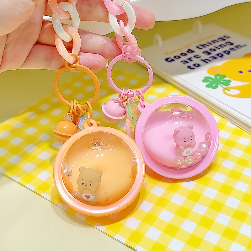 Cute original cartoon butter pixie ball into the oil key button and a small gift.