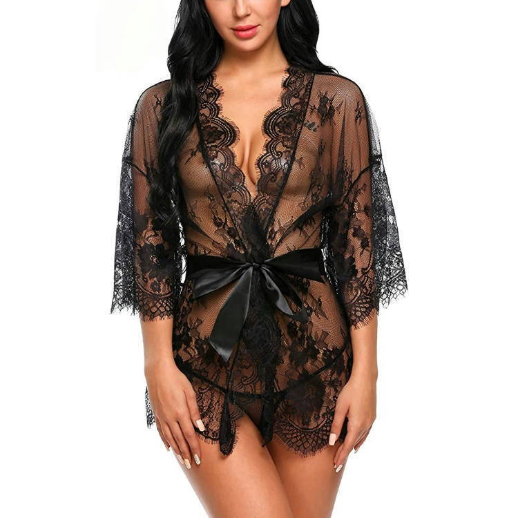 Amazon Châu Âu và Mỹ Ngoại thương Sexy Insight Lacey Pyjamas với đồ lót Big Love