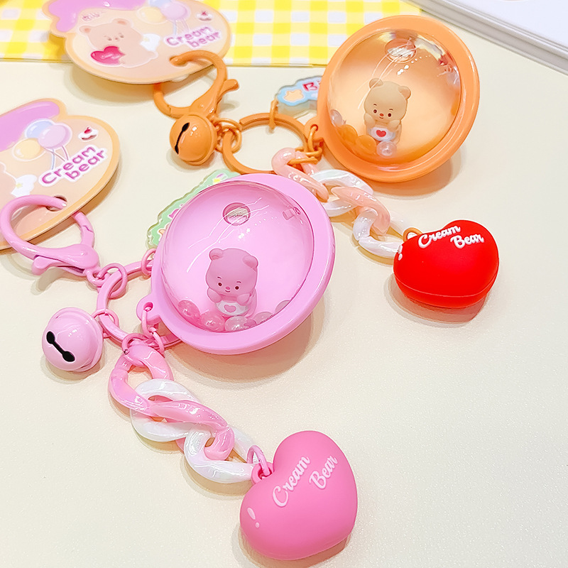 Cute original cartoon butter pixie ball into the oil key button and a small gift.