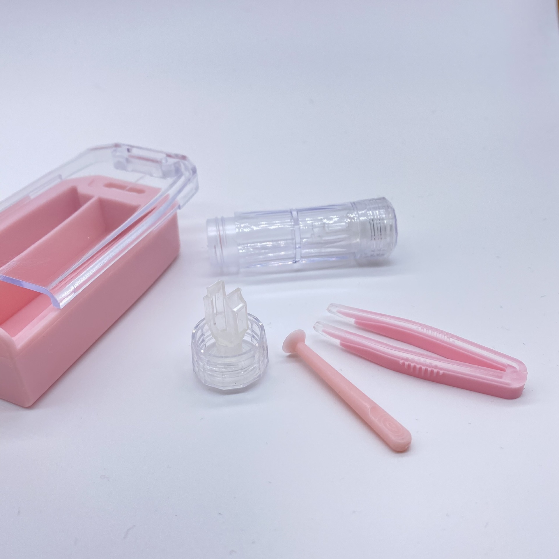 Cosmetic partner box with transparent outer shell hard contact eye box XY-159 wholesale