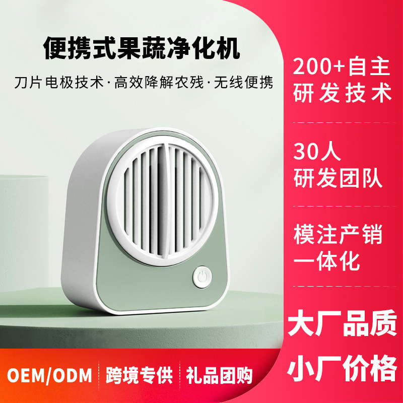 果蔬淨化器食材果蔬清洗機家用消毒殺菌便攜無線除農殘自動洗菜機