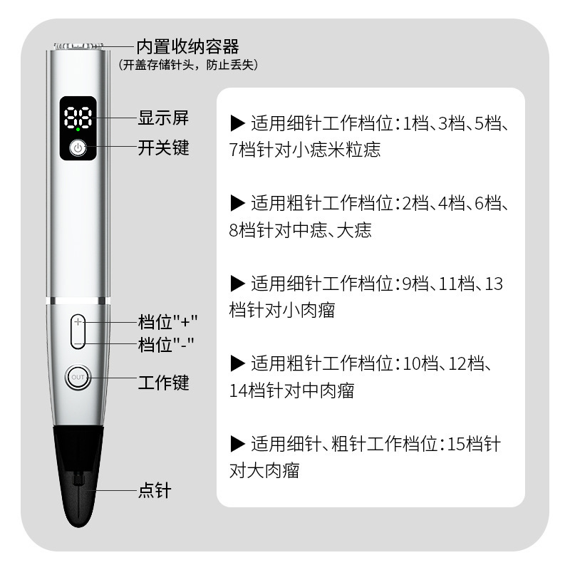 亞馬遜新品點痣筆祛斑美容儀廠家現貨點痣筆家用便攜電動點痣筆