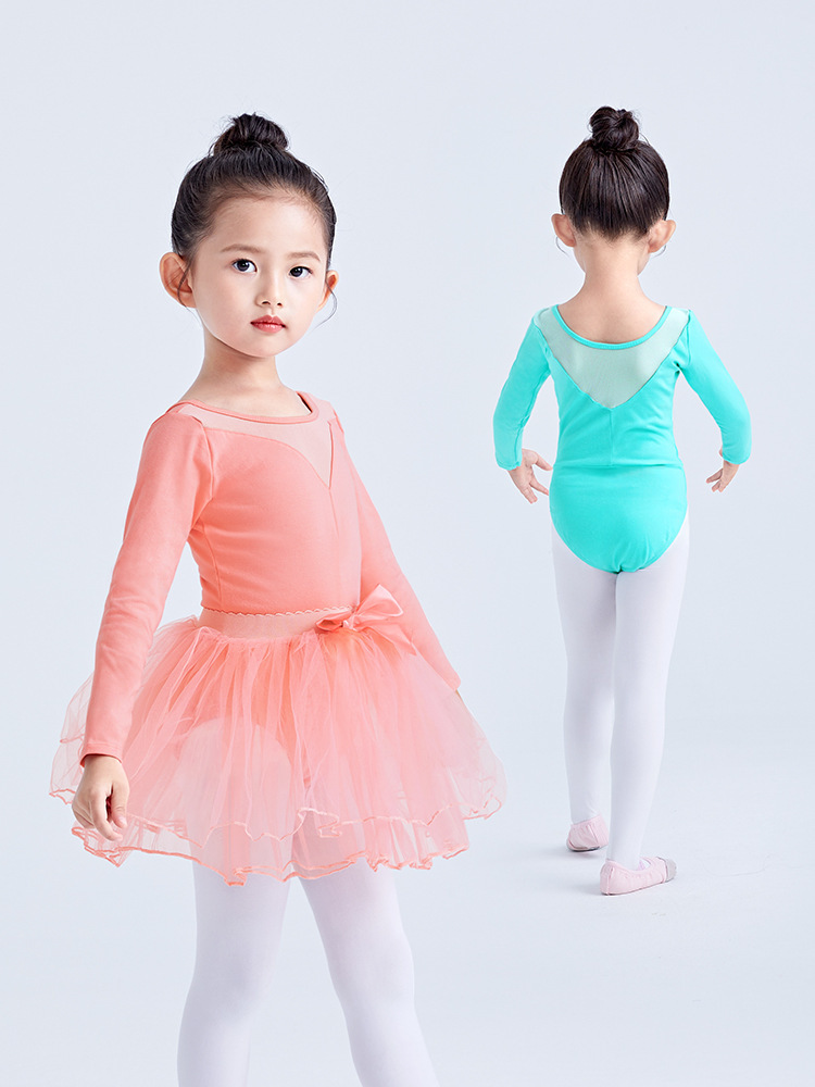 Children's dance exercise long-sleeved dance clothes for girls in the Autumn Ballet Service