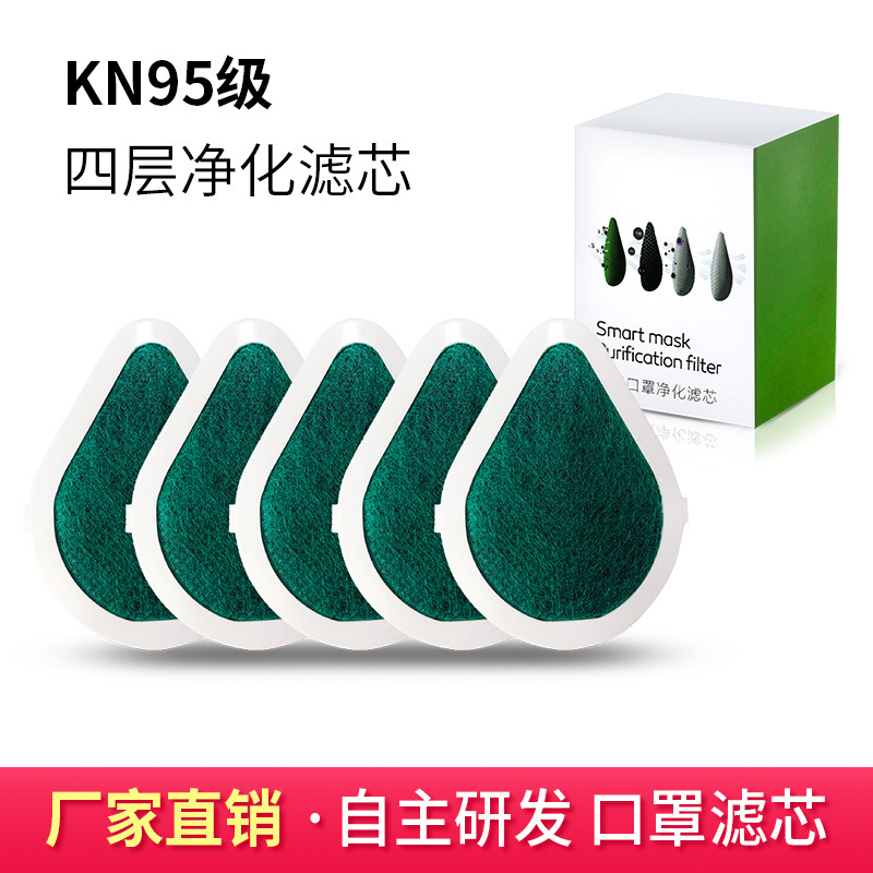 華寶電動口罩替換濾芯 防霧霾防PM2.5過濾片電動口罩kn95廠家現貨