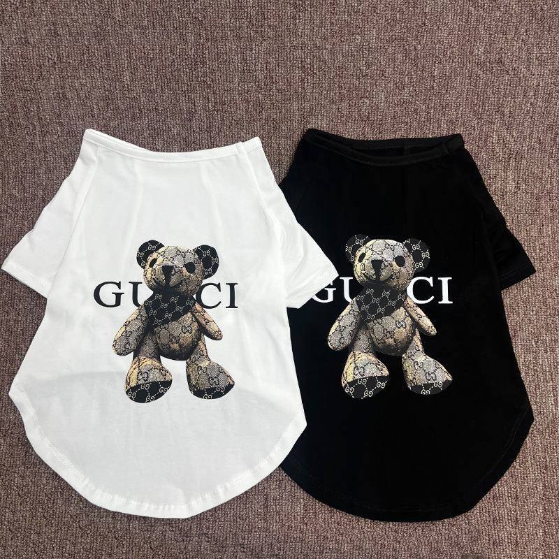 "Summer messing with pet dog shirts with short-sleeved cotton-flavored senari."