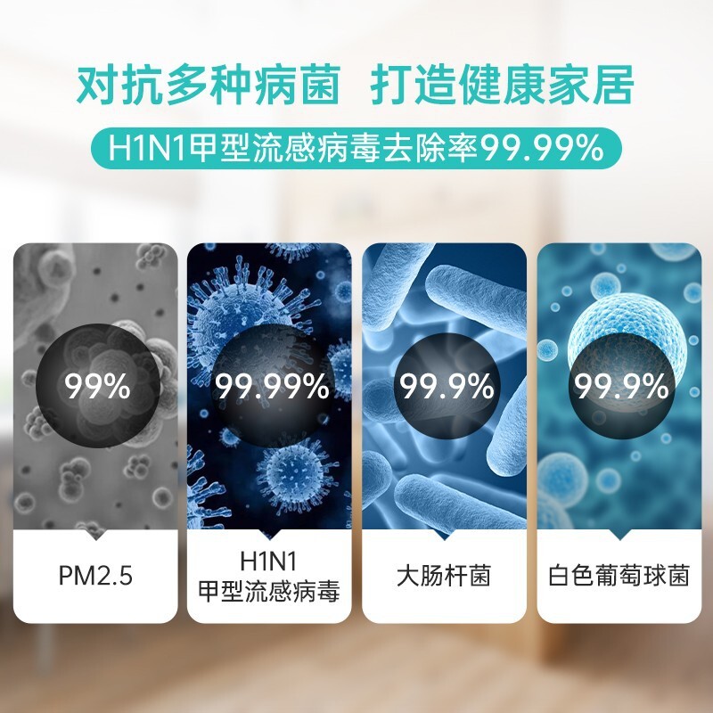 空气净化器AP-L1办公室家用除尘除甲醛除异味杀菌负离子净化器