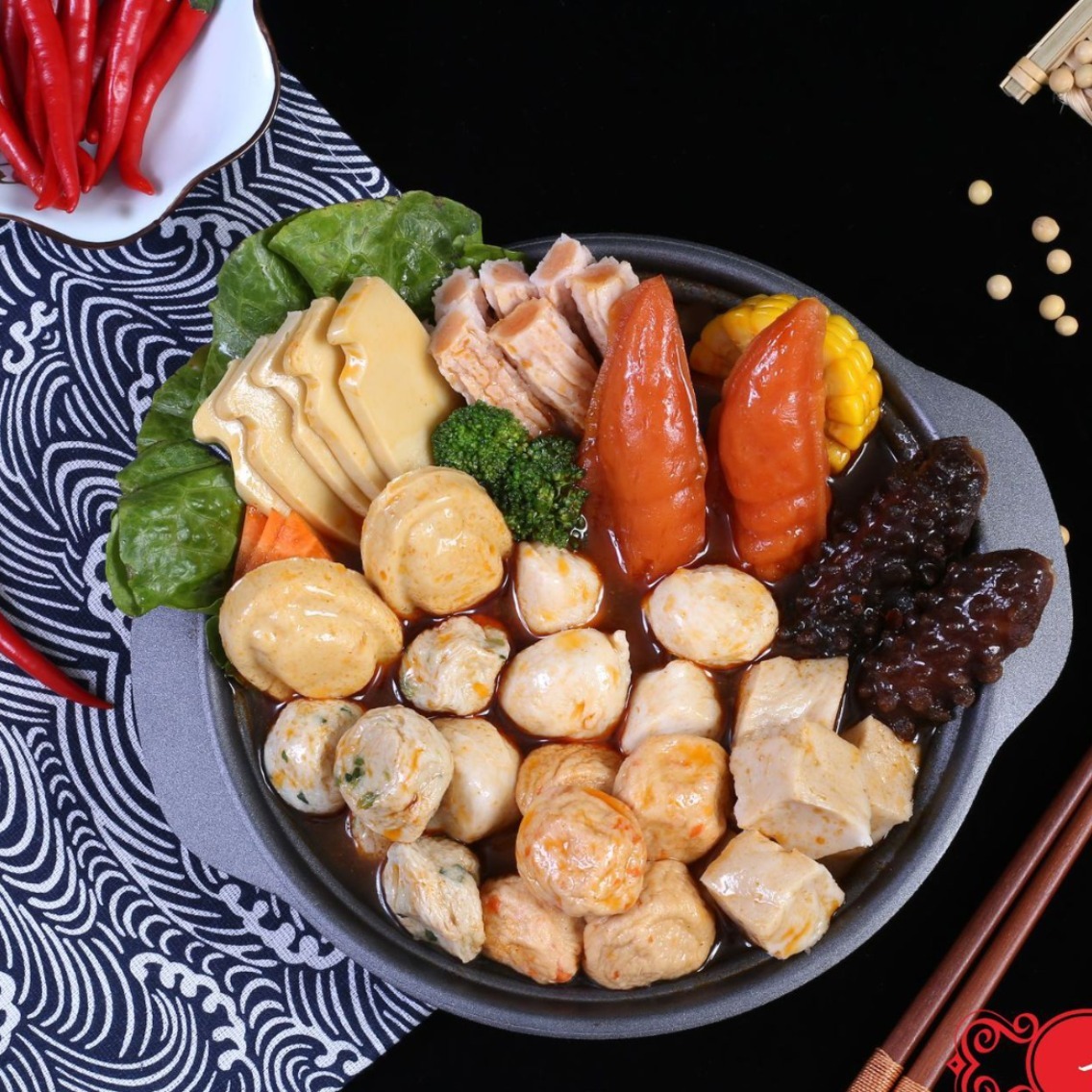 Thức ăn Quifu chua, đĩa hải sản chua.