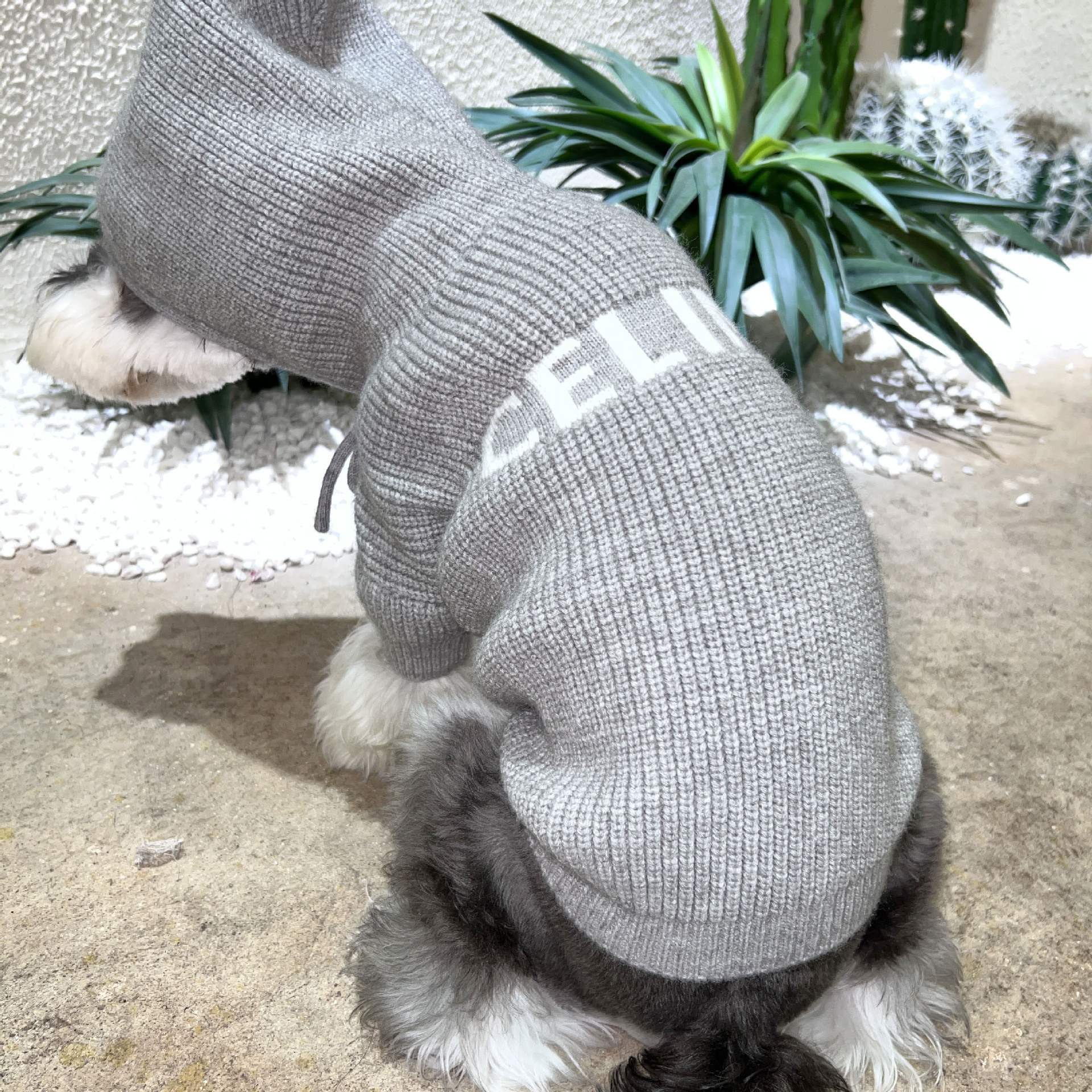 The dog's clothes, the autumn and winter pet knitting suit, the Chenary Teddy's knitting jacket, the Teddy Kirket pet suit.