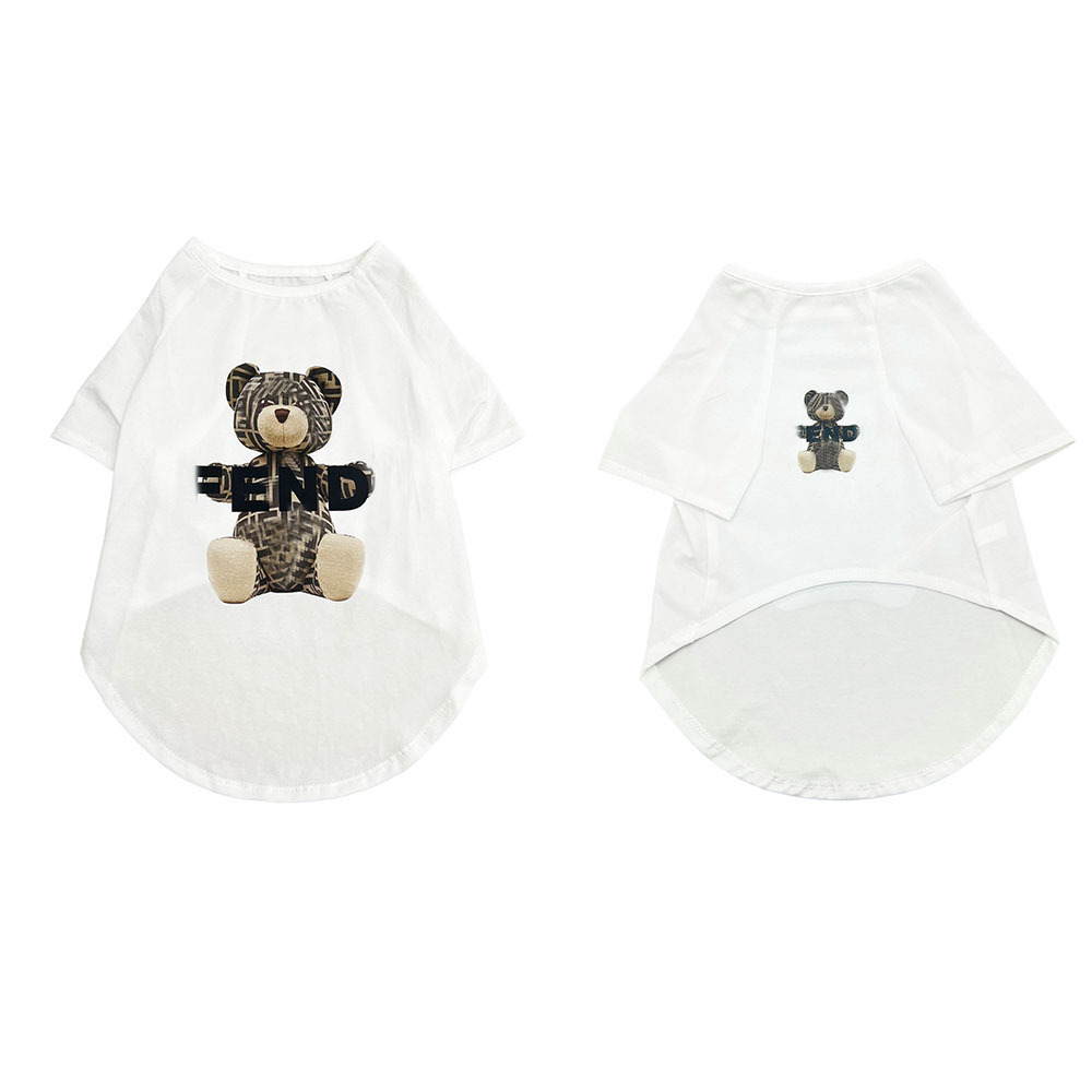 Quần áo cho chó, áo khoác cho chó mặc mùa hè, áo Teddy Bears, tay áo ngắn.