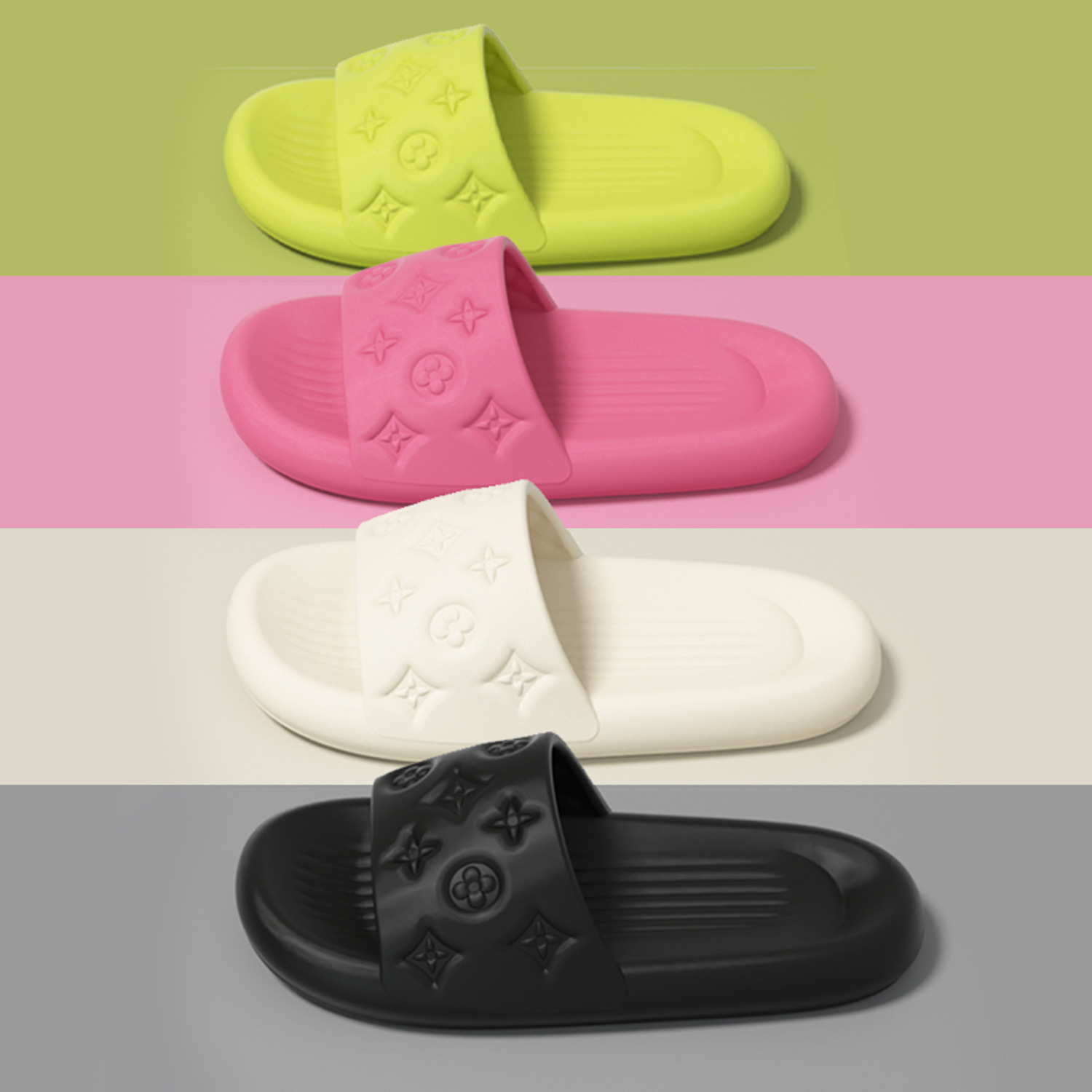 "Summer 2024 new and soft-shoeed EVA slipper-proof, flat-slipper-bath-basket girl."